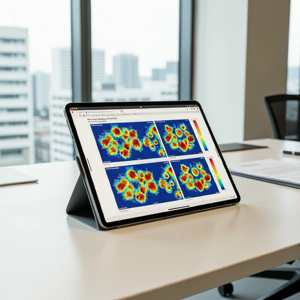 Data visualization interface showing consumer sentiment clusters