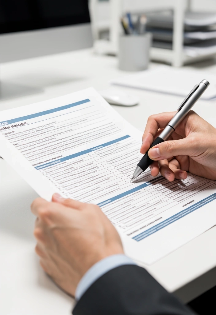 Researcher reviewing market reports